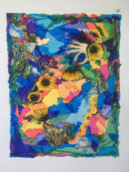 “WHAT A DAY FOR PICKING DAISIES”Original painting by Lalita Lyon Cofer $2,300