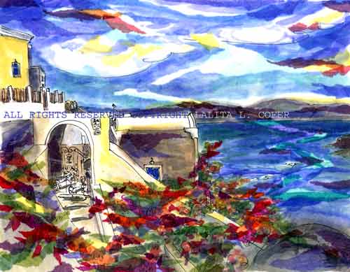 Santorini In Scarlett